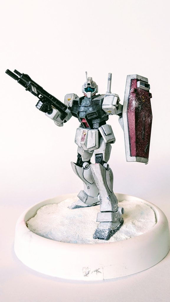 古いＨGでセール品として入手したのですが、ジムのキットの中では、カッコよいプロポーションで気に入っています。ご覧いただきありがとうございました。