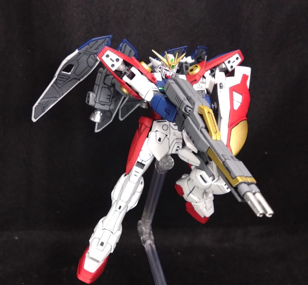 ツインバスターライフル発射羽やシールドの内側はグレーで塗装