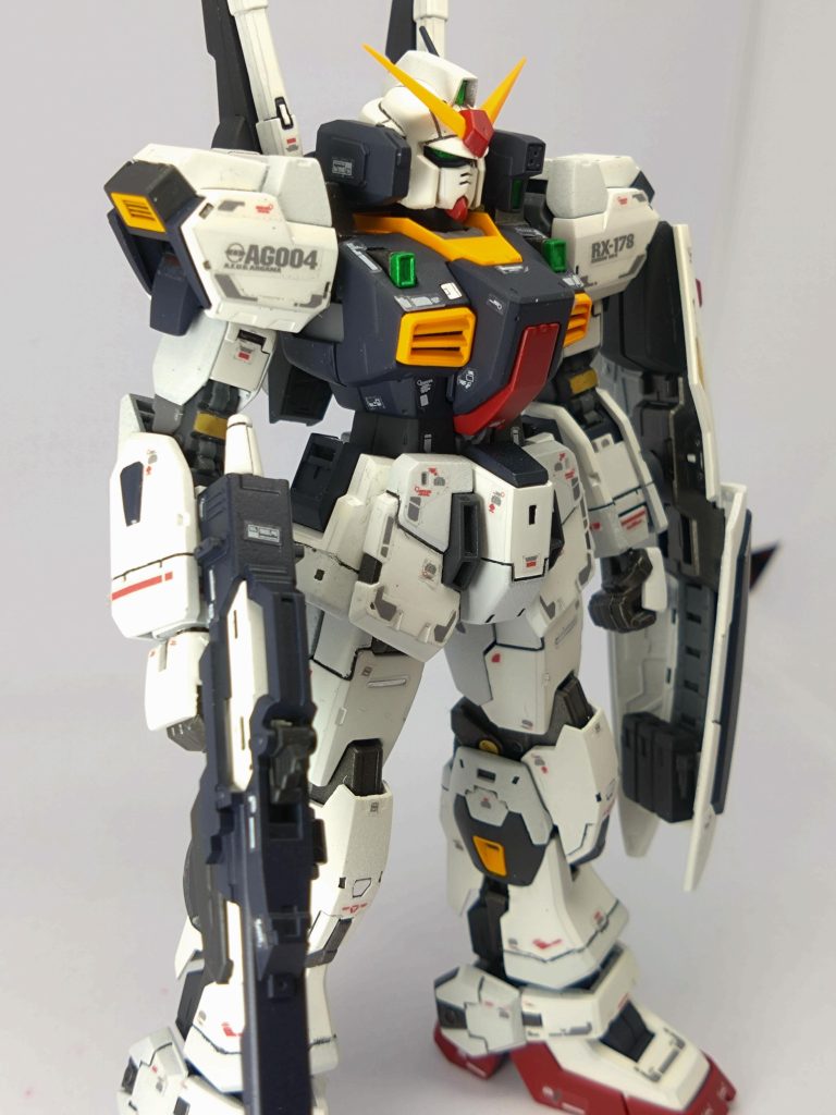 RGガンダムMk-Ⅱエゥーゴカラーです。初のRG作品でした！こちらも多数の方に見て頂き、初めてイイネ200超えの作品でした！