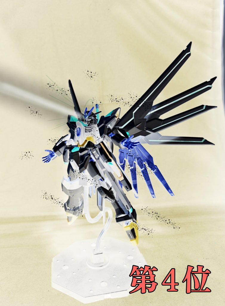 第4位「ZGMF/A-262PD-P マイティーストライクフリーダム」閲覧数9928/いいね185https://gumpla.jp/hg/1988757一応真面目に作りはしましたがランナー塗装というThe手抜き作製だったのですが機体人気とSEEDFREEDOMの映画効果に便乗した感じでなんか卑怯な感じがしないでもない…。メイン画像思っくそ加工してる辺りもギルティな気がします…。