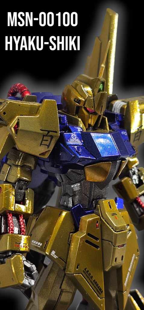 メガシキとのミキシングです。スジボリは控えめです。お湯丸を使ってパーツを作り直し、レッドポイント、しいたけディテール、首の延長や襟足の延長をしています。