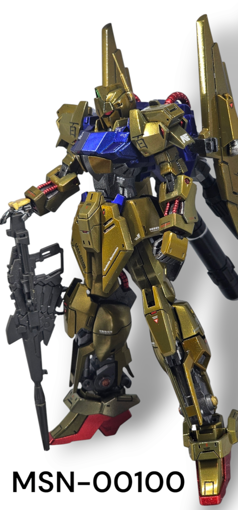 永野護さんのデザインが入っているので、F.S.S.っぽさを少し取り入れつつも百式らしさを無くさないように作成しました。