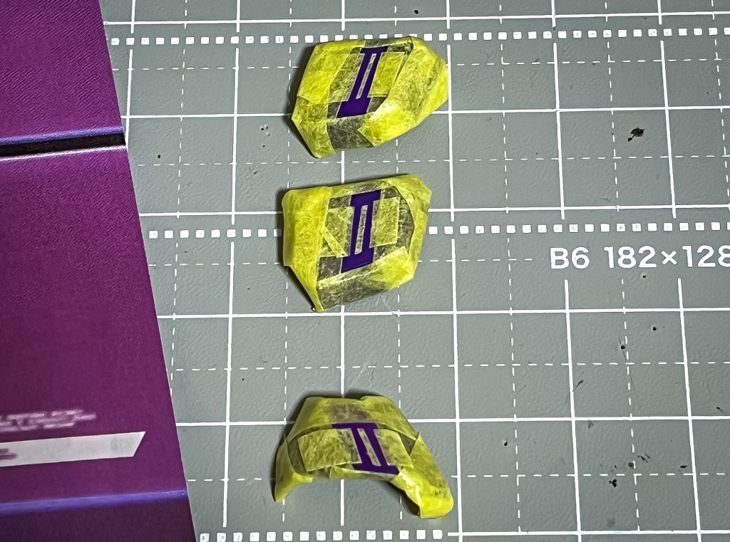 肩や脹脛の『II』はマスキング‼️成功してよかった…😅