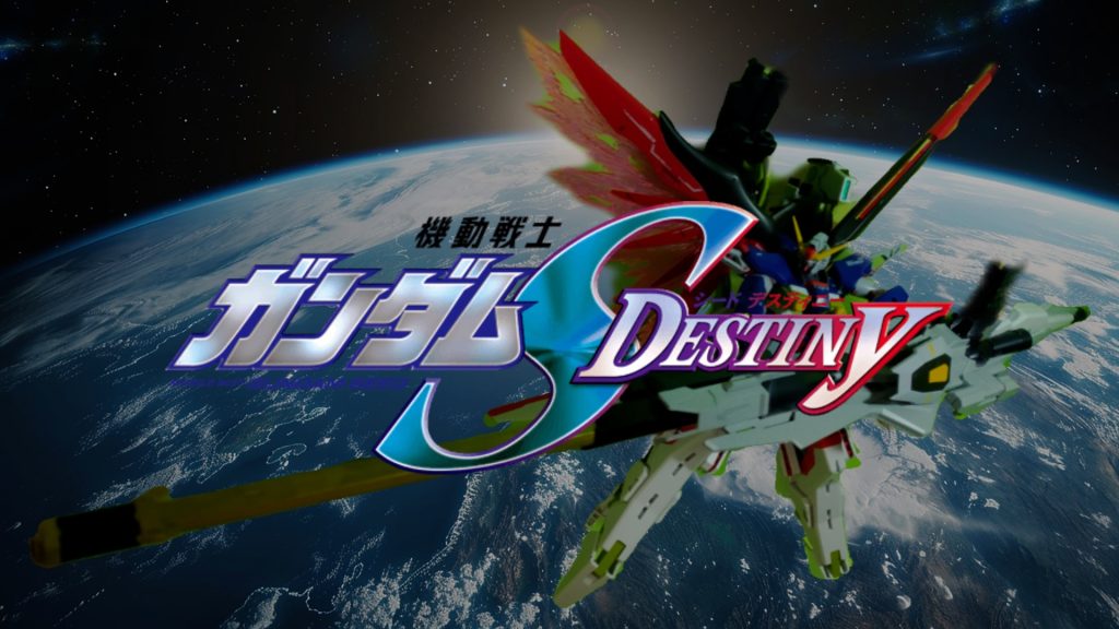 オープニングタイトルバック差分。みんなの願い叶えてデスティニーガンダムがDESTINYのOPタイトルバック飾った世界線。でもあの時シンが後半まで主役やったら絶対バッドエンドになったので主役やらないで正解だったのは内緒だぞ!あとボーナスパーツの黄色アンテナは嬉しかったー!