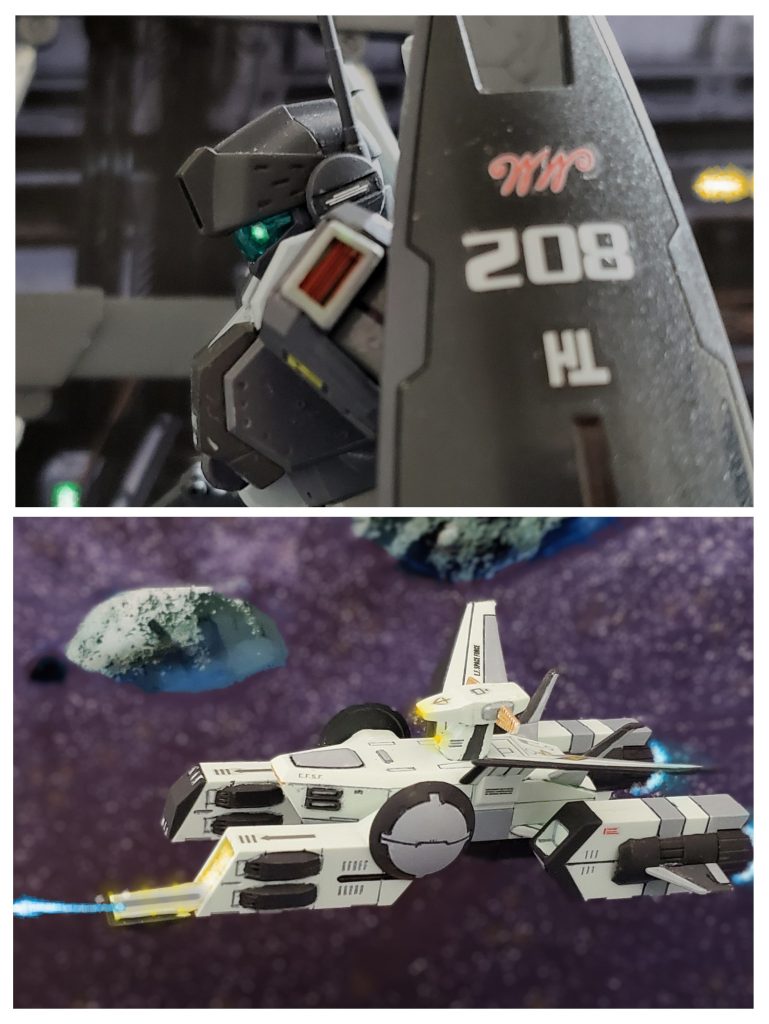 ラカン少尉らに戦況が傾き始めたその時…後方に控えていたペガサス級ハンガー内で１機のMSが起動🔅そして左舷カタパルトより発艦するのであった……💫以上、私の妄想イメージによるラカン・ダカラン少尉搭乗のザクII改の活躍と連邦軍特務部隊との遭遇戦でした～😊🎵