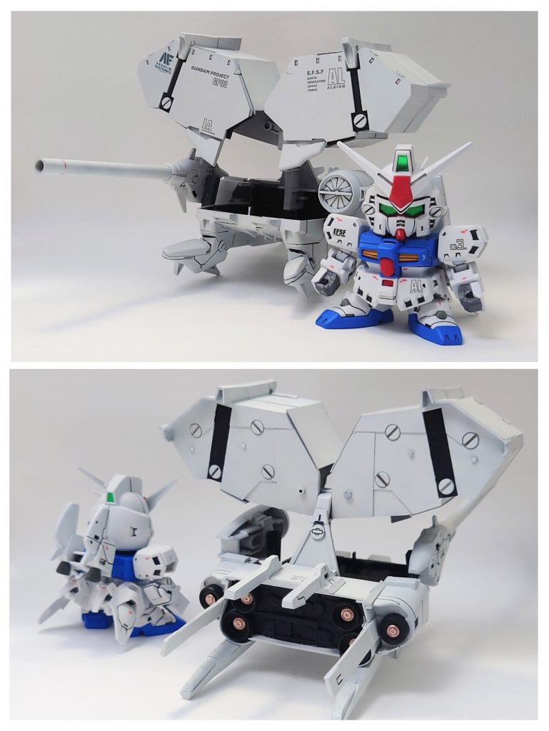 ステイメンとオーキス、正面と後ろから。オーキスの背面はデコレーションパーツを色々組み合わせて間延びしないようにしています。