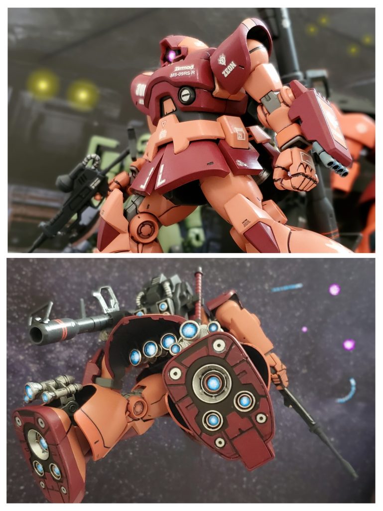 合流ポイントへ到着したザンジバル級❕しかし、サイド3から脱出したグワジン級は交戦状態に陥っているようだ💦アルレットらクルーが慌てる中、ジャミトフの特務部隊がグワジン級を狙って仕掛けてくる事を事前に把握していたシャア大佐は軽く謝罪しながらリック・ドムに搭乗する🎶ジャミトフ派に、こちらの動きが漏れる事を危惧し、大佐はクルーにも極秘にしていたのである😔✨発艦したシャア大佐はバーニア回転数を上げ始める🌀💨そして、護衛のザクパイロット、ダントン少尉に生存パイロットの回収を命ずる👉️✨