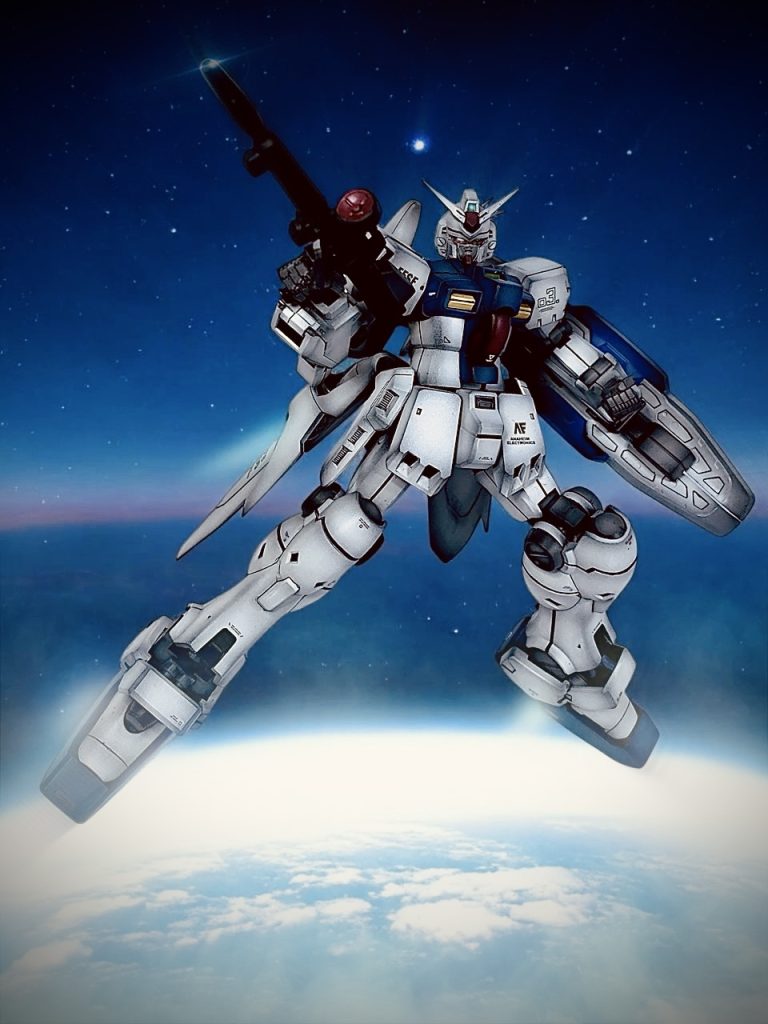 ガンダム試作3号機 ステイメンです。巨大兵器からピョコンと出てきたガンダムです🩷腕が伸びる機構と手首の稼働はどうなってんだ⁉️といつも考えさせられるMSですが、なんか好き。HGUCと旧キットのニコイチで製作しました。