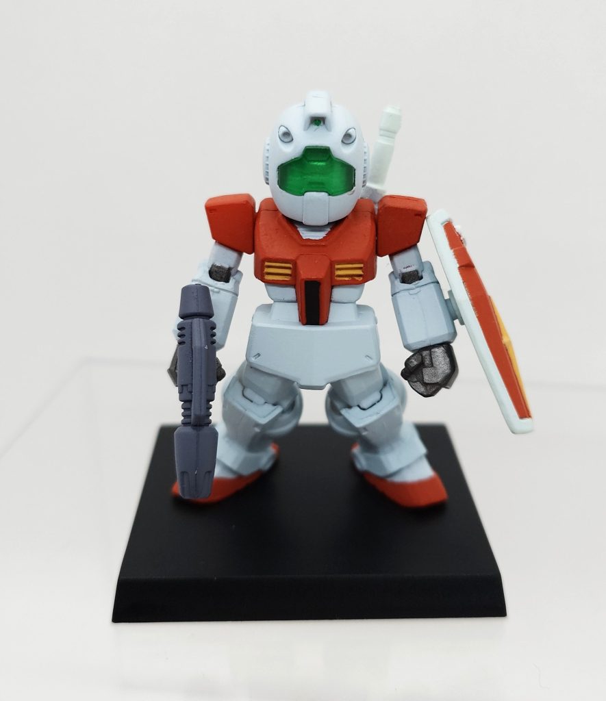 リペイント前のジムです。なんていうか落ち着きますね(gundam-kao6)