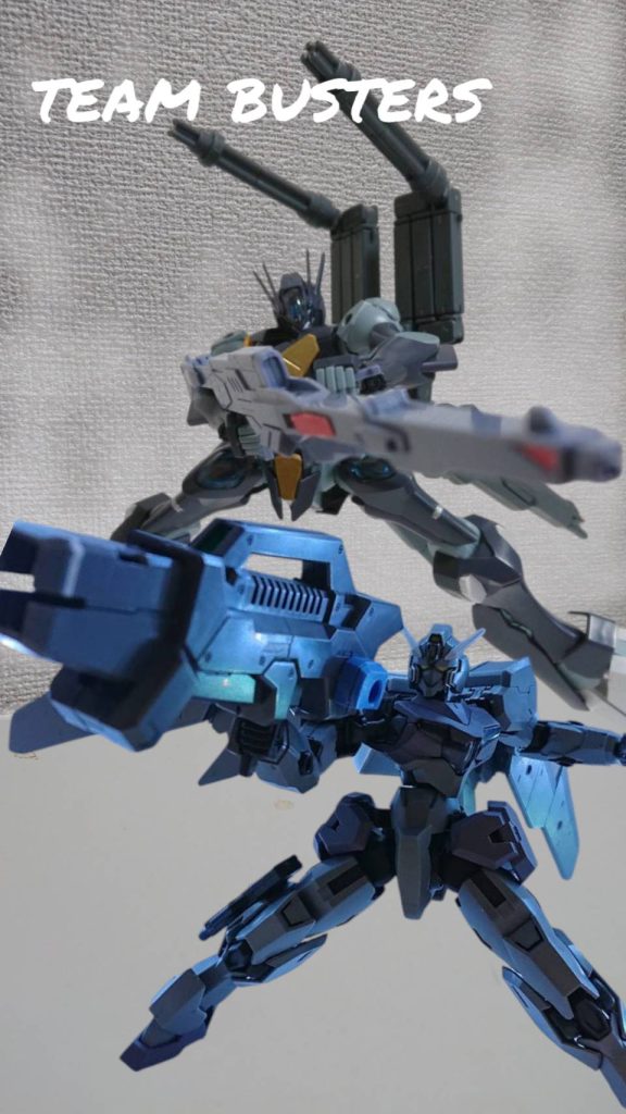 チームブラストのガンヴォルヴァWとRe/ガンダムファラクト切札「行くぜ!ジョーカーエクストリーム!」アロン「レオロスト最大出力!…放つ!」