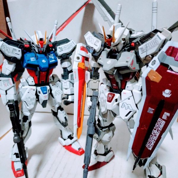 エールストライクガンダムＲM、２機体一緒