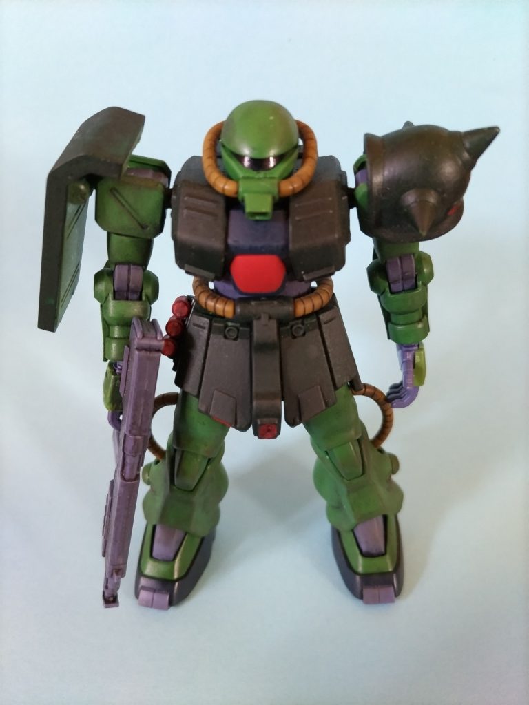 動力パイプ以外はアクリルガッシュで筆塗りしました