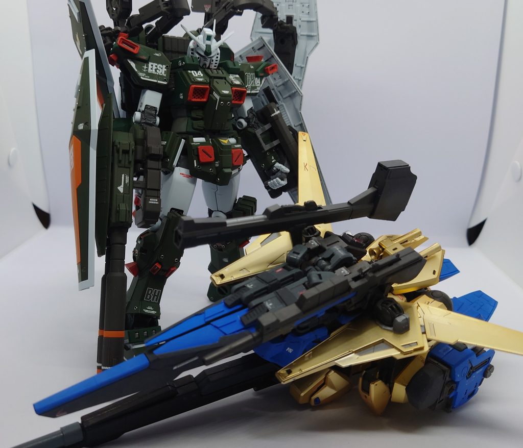 百式は可変式にするのが苦労したけど楽しかった😄フルアーマーはパーツの多さに泣かされた😅