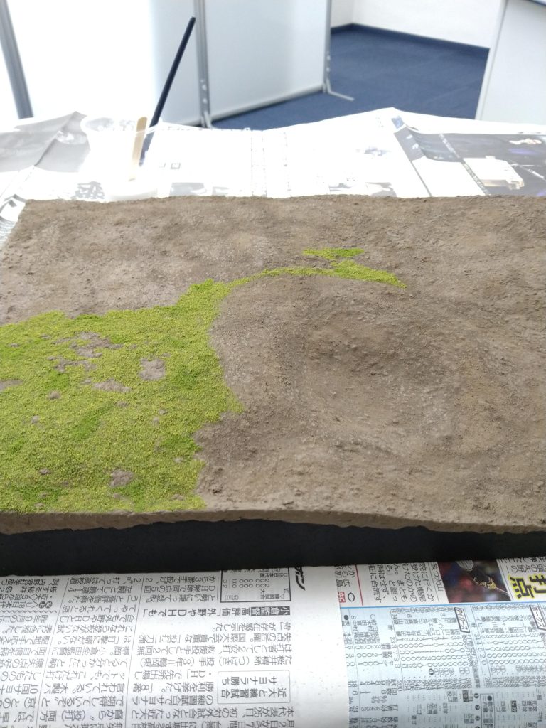 作成途中のジオラマベース。
