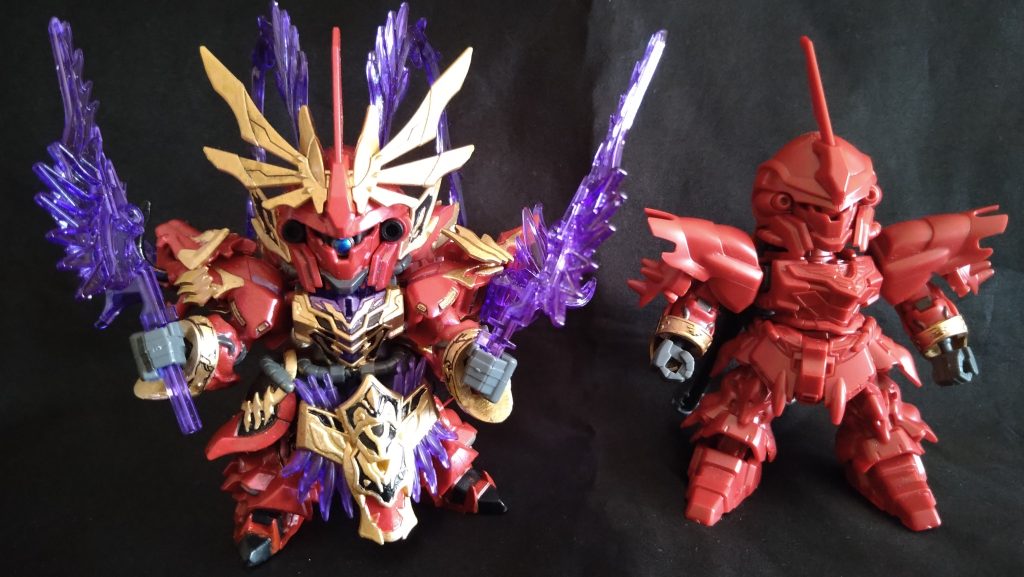 今回一番のこだわりは腕パーツを可動するEXスタンダードのシナンジュのものと入れ替えたところ！コレで肘曲がります！ただ、EXスタンダードの腕、少しだけ緩いです。すぐ取れる...あと、袖部分がないのでそれはレジンで盛ってます！