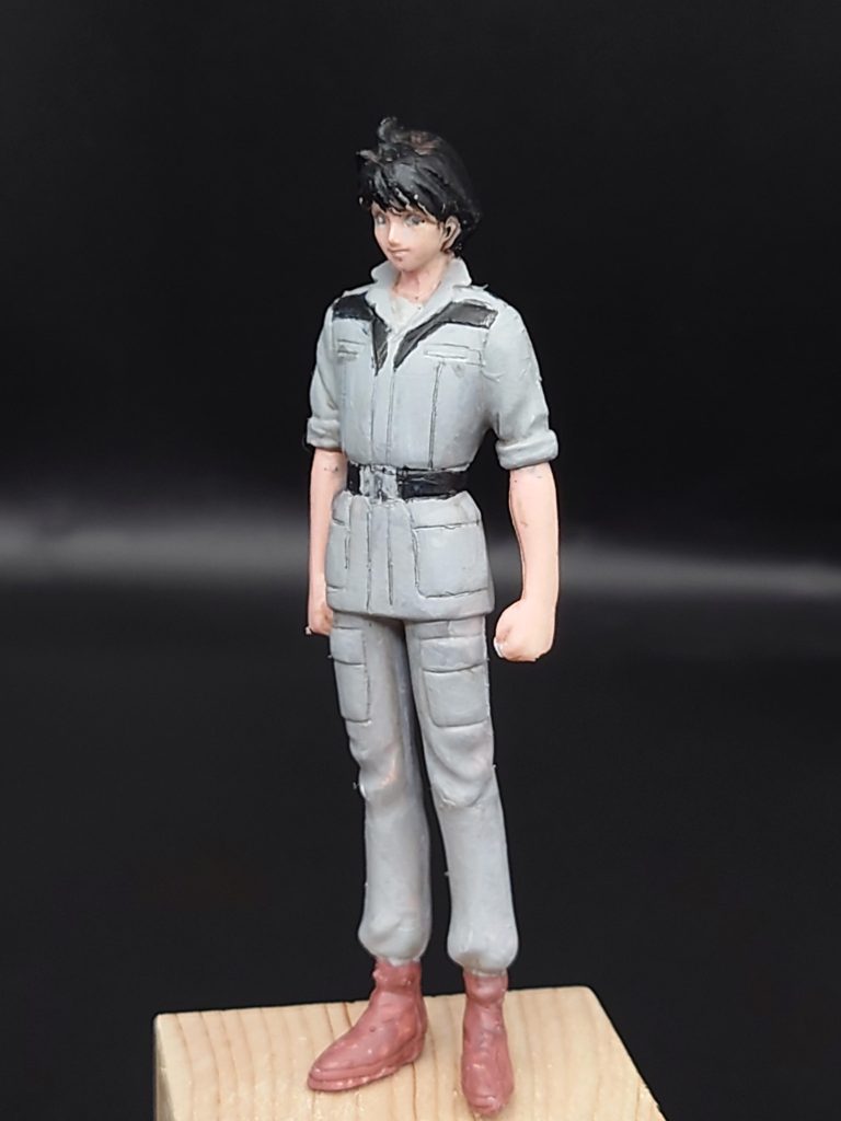 パイロットフィギュアもシタデルカラーで丁寧に塗り分けしました