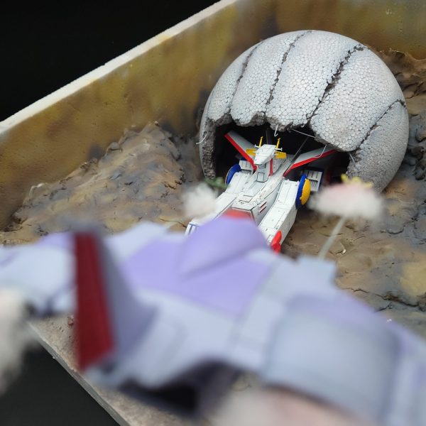 99作目　「ガルマ死す」ジオラマ　EXモデル　1/1700　SCV-70ホワイトベース