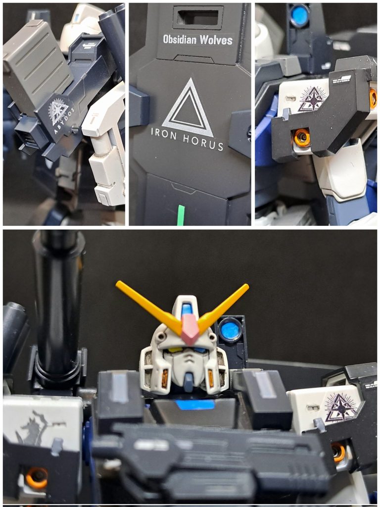 各所の専属マーク、カメラアイも異色瞳を再現しているように塗装しました。