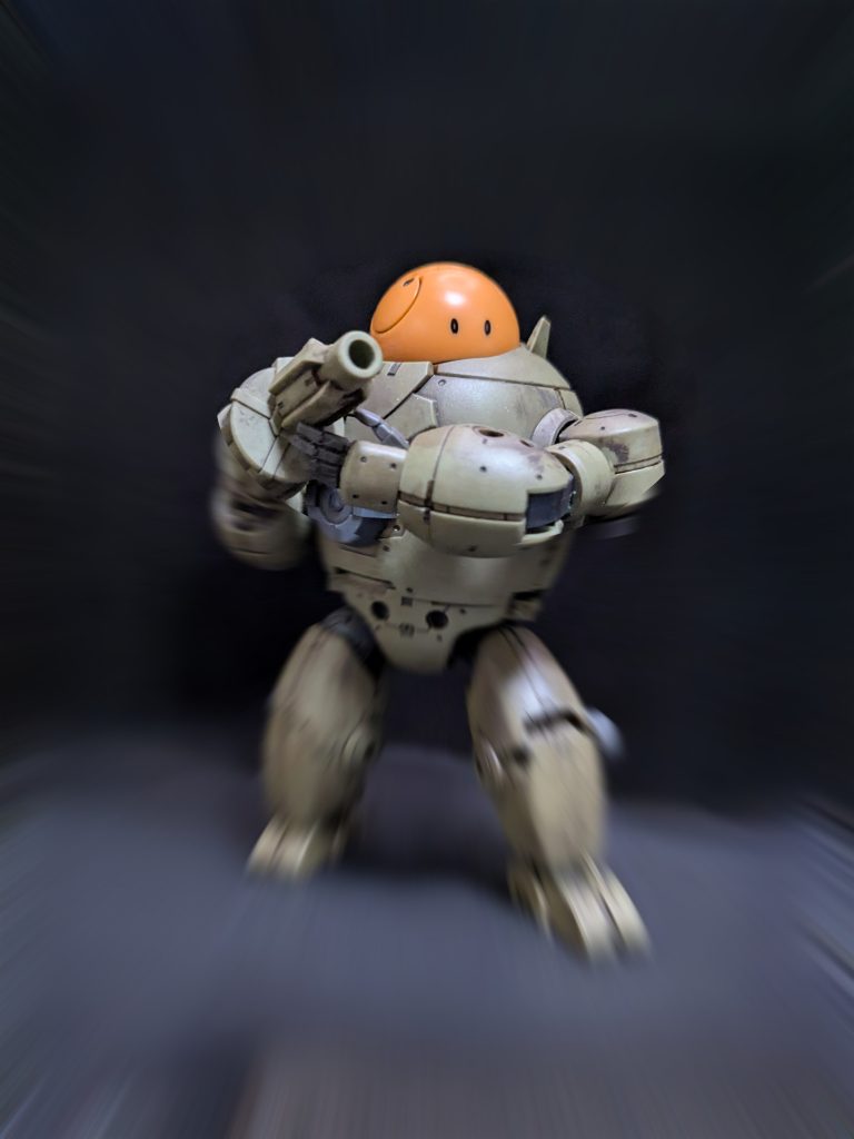 ことのほか気に入ったポージングができたので、写真編集時に放射ぼかしを強めに入れて躍動感をだしてみました。