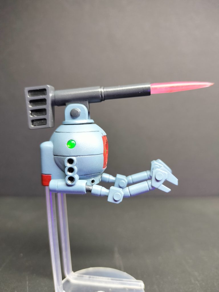 アームをボール結束バンドでボールジョイント化エルメスでは諦めたキャノンの肉抜きを綺麗に埋められました