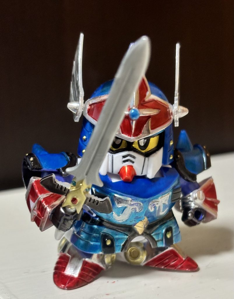 昔の印象で塗ってから当時のカードの画像を見たら全然違いました😱パワーアップしてからの鎧と間違えていた😅