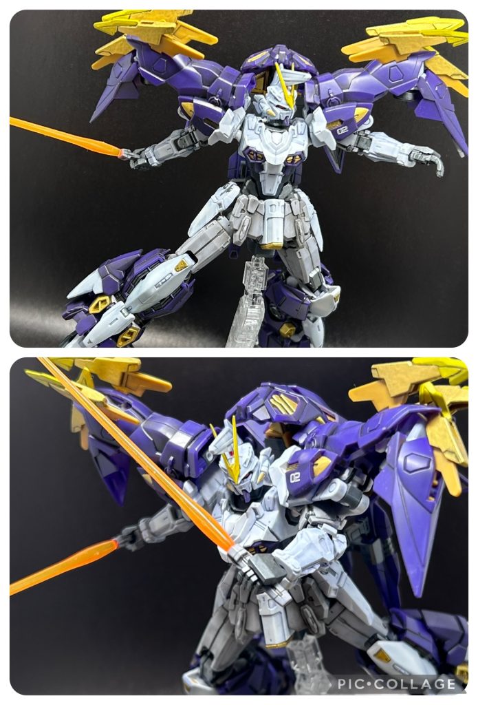 ホワイト部はグレー1それ以外はグレー3のマーカーを使用。関節やボルト部はガンメタルを使用。