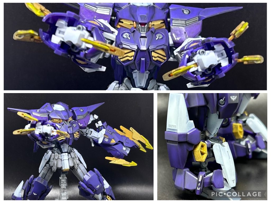 パイソンクロー内部のラピッドショットもガンメタルで部分塗装。この武装好きです。