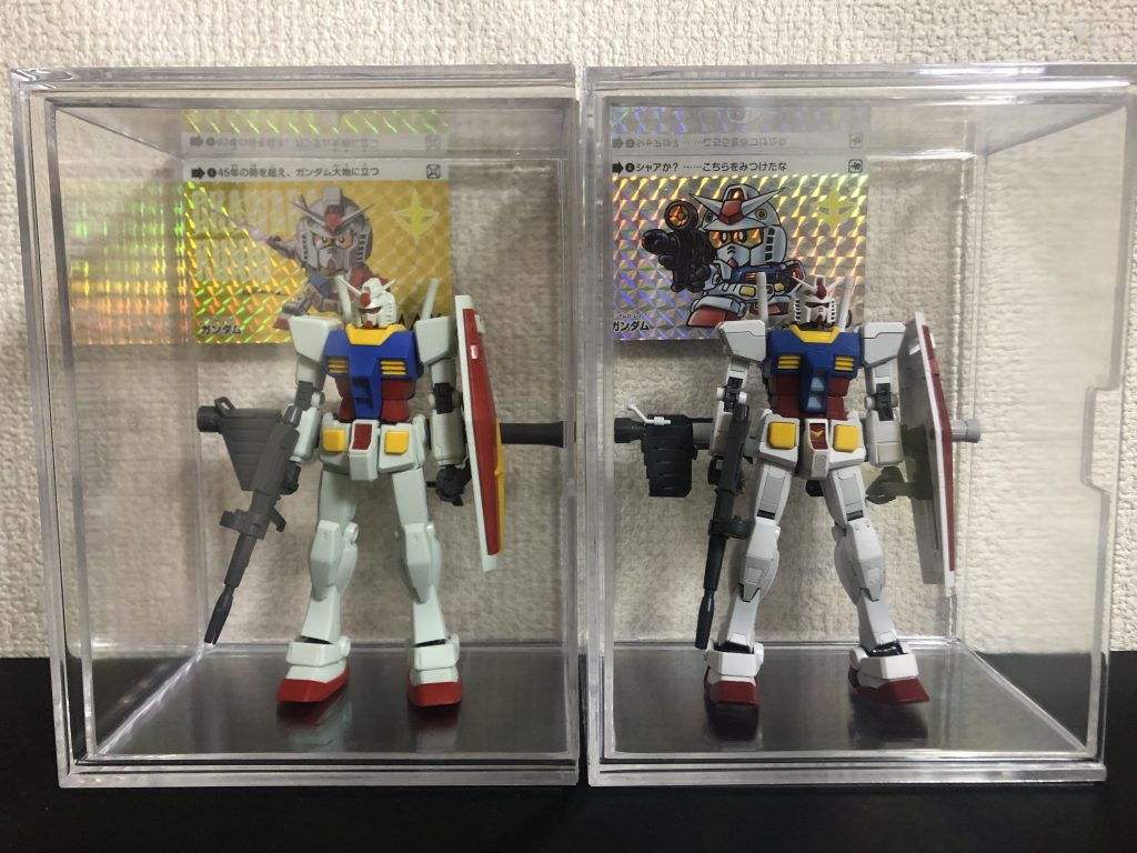 HG、RGガンダムにカードダスを添えて