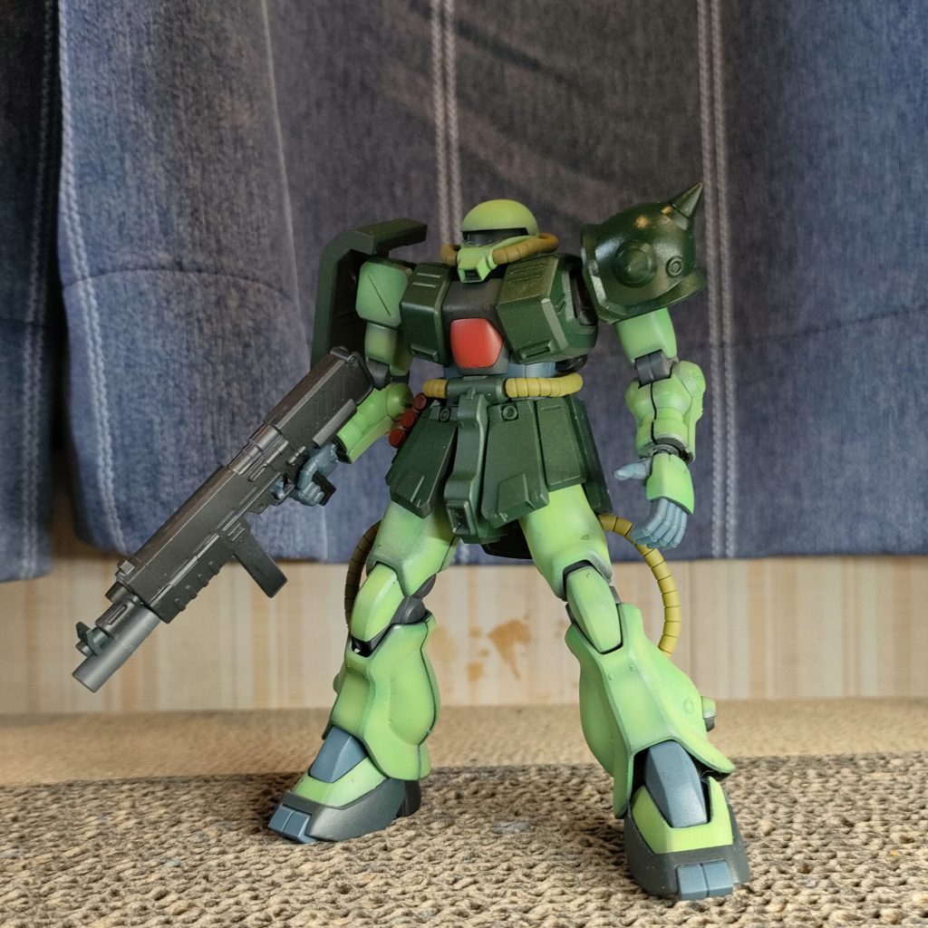 本塗装完了。ここからバーニアノズルやダクトなどの部分塗装、そしてシャドウやウェザリングを入れていきます。