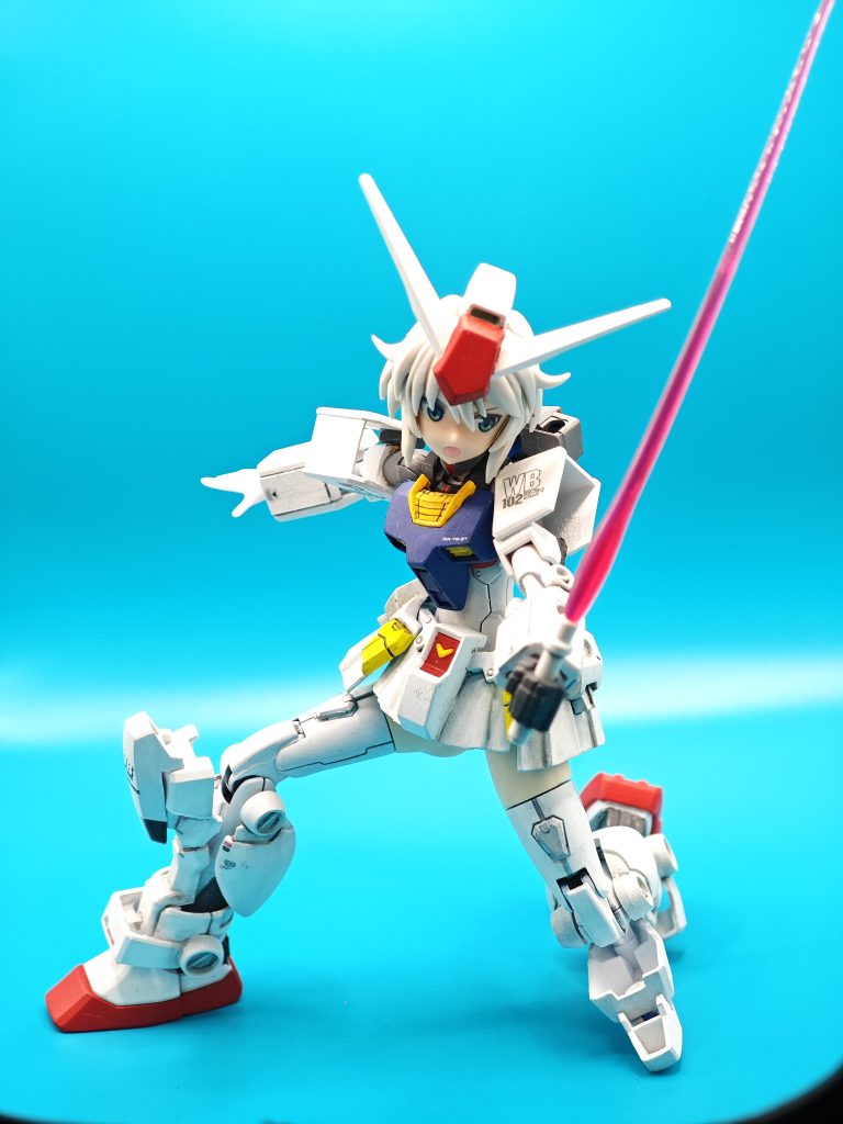 ガンダムリシェッタ、ザク(いないけど…)を真っ二つの図。