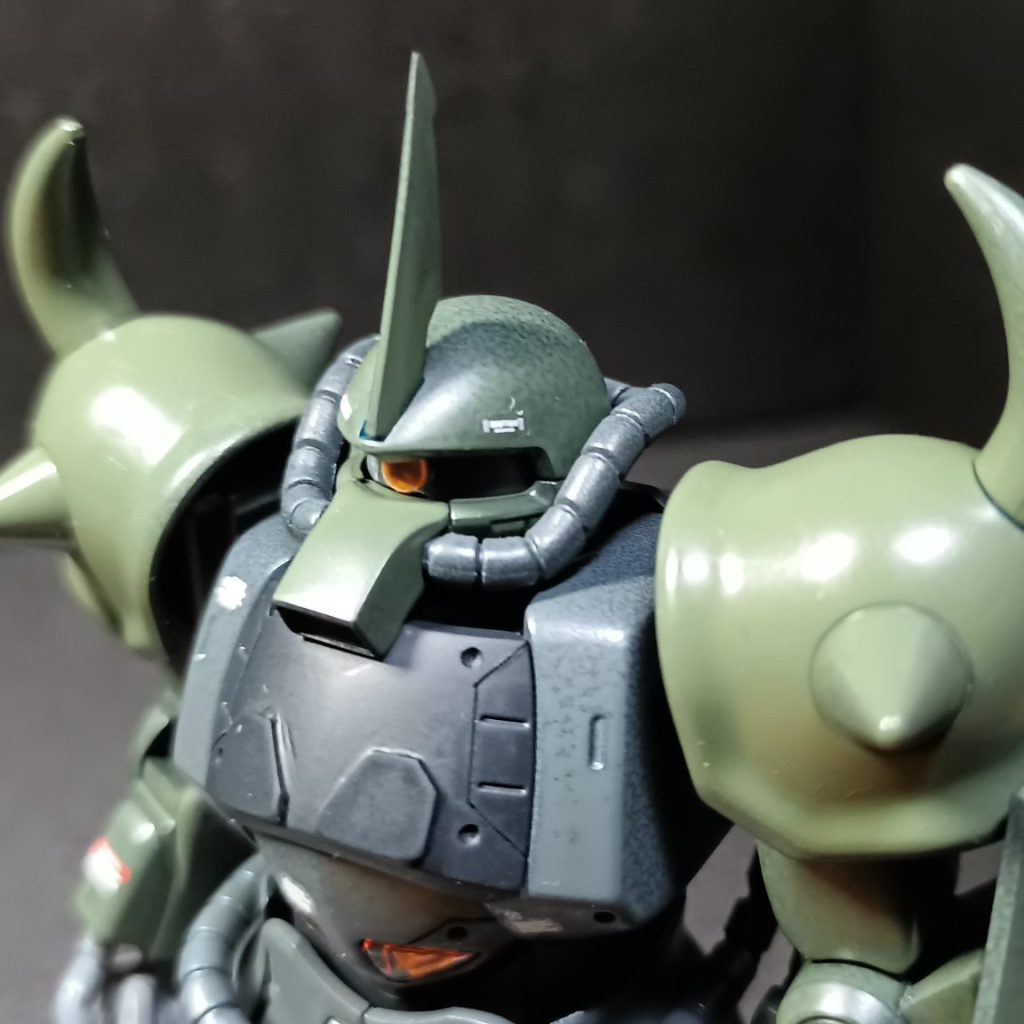【余剰パーツおまけ付きカッコイイウザァリング塗装仕上げ】HGUCガンプラ グフ HGUCグフ成形色仕上げお手軽Ver. | ヘイカユウジさんのガンプラ
