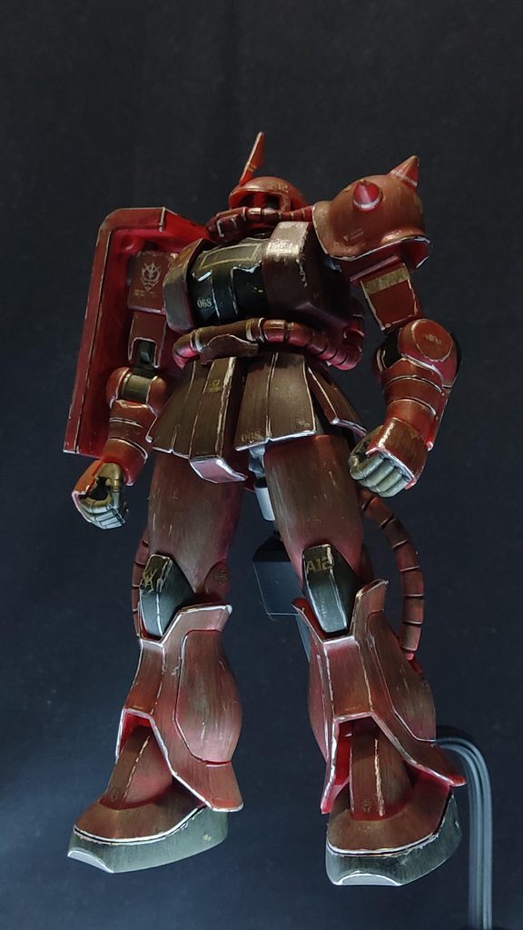 素組みの状態から水性ウェザリングペイントとゲルインクペン（シルバー）を使いました。