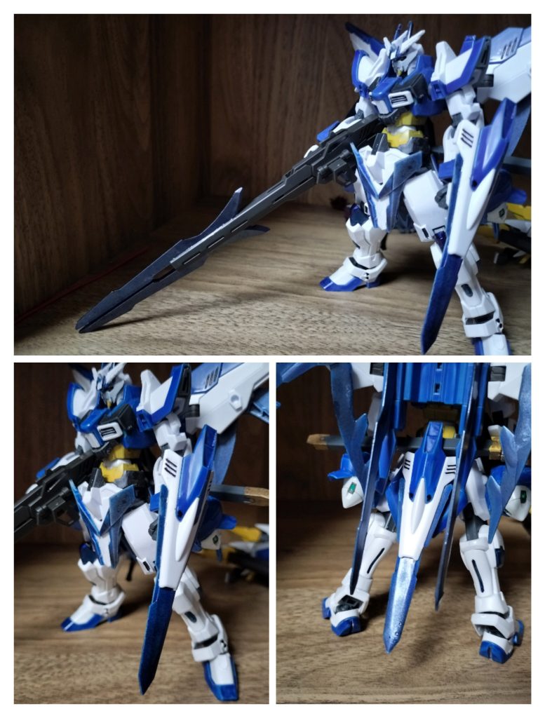 武装解説①・バスターライフルサジッタカテドラルガンダムのビームバスターライフルを改良したもの。先端にはブレード状の砲身が追加され、威力が向上している。接近戦にも対応可能・シールドカテドラルガンダムのシールドを改良したもの。先端にブレードが追加。非使用時は腰部にマウント可能。