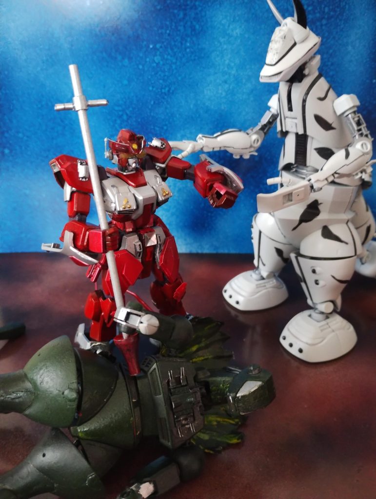 【No.070】vs.ジルアース、デンキオーレッドアローでジルアースをめった刺しに。そして襲い掛かるデンキオーを・・・デンキオーはこちらhttps://gumpla.jp/hg/2163906