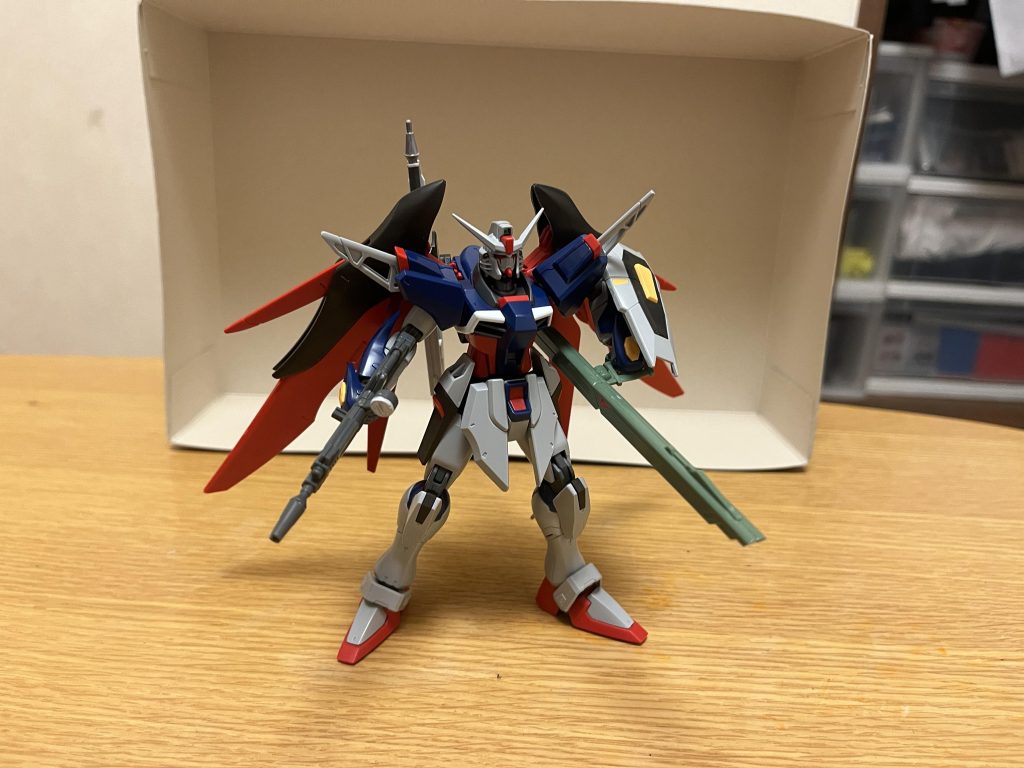 ファウンデーション王国との戦いにおいてそれから時は流れ、シンの手によって封印が解かれ、初めて実戦投入された。この時の本機の役割は「戦略兵器レクイエムの攻撃を、オーブ本土から別空間に逸らす」というものだった。そして劇場版とは異なり、レクイエムは「ミレニアム発進前」に一度オーブへと矛先を向けるが、ここでキラは秘密裏に本機へと搭乗し、発射されたレクイエムの一撃を、そのままレクイエム周辺へと転移し送り返し、復旧と再充電の時間を稼いでいる(この時のアウラたちは、「オーブに向けたはずのレクイエムが、自分たちに掠る」という事態を受けて、大混乱に陥っている)。その後、本機は再びルナマリアに返還され、デスティニーガンダムセレーネへと戻っている。