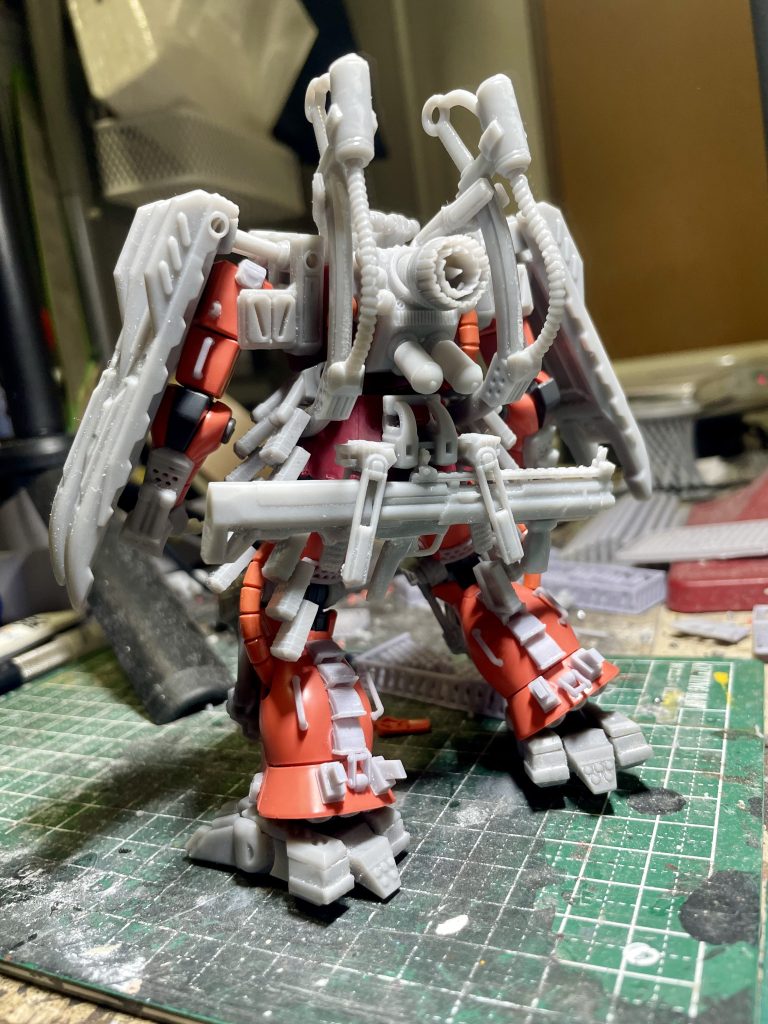 背面にはショットガンマウント。好みのゴテゴテ具合になりましたとさ。最後まで閲覧ありがとうございました～