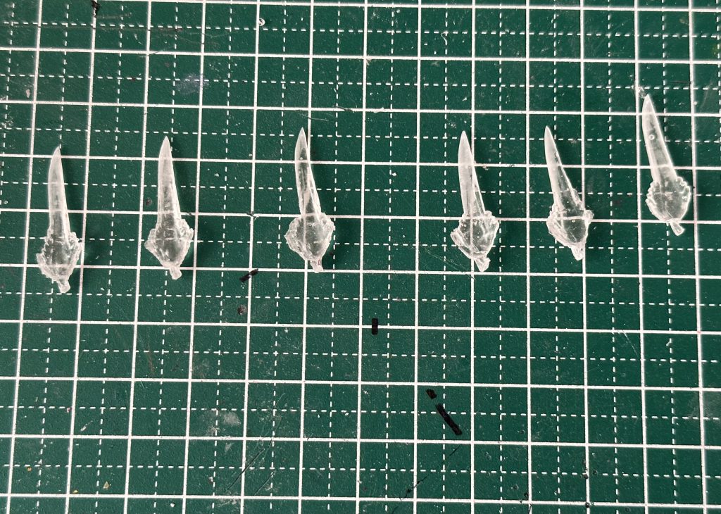 複製したてのビームエフェクト。型取り技術が未熟なため、表面処理がかなりダルかったです。上手くなりたい。