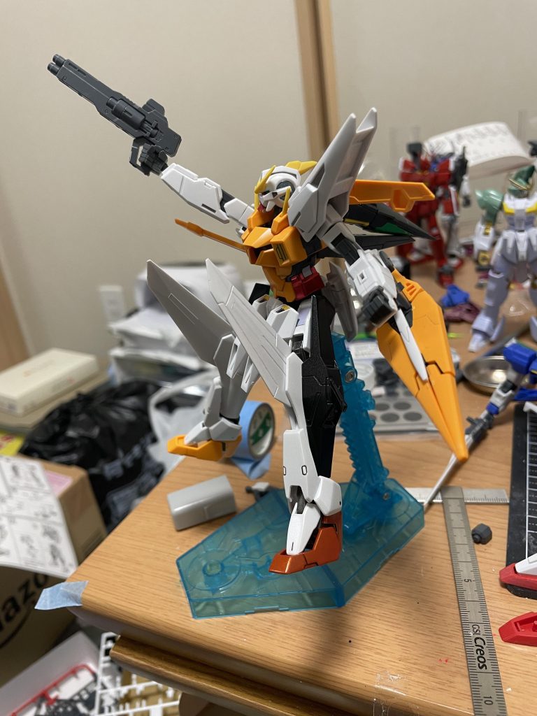 膝についている翼になる所を頑張りました。最後までご覧いただきありがとうございました。