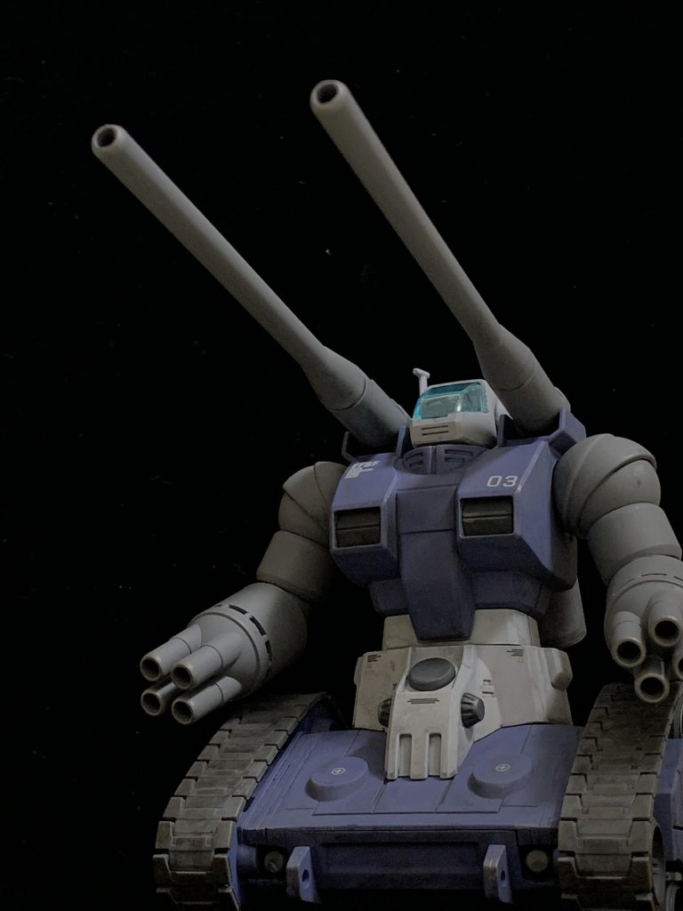 120ｍｍキャノン。あおり気味だと映えます。ゲームだとこのキャノンが強いです。