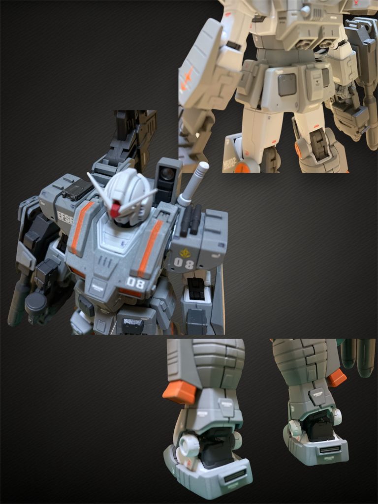 脚部のスリッパ後方にもダクト、腰部後方にはバズーカラック風のカバーを取付けました。