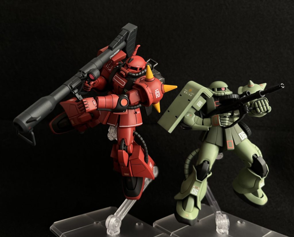僚機はやはりザクよりリック・ドムのほうが映えそうなので鋭意製作中です(RGジオングを作るんじゃなかったのか?)。