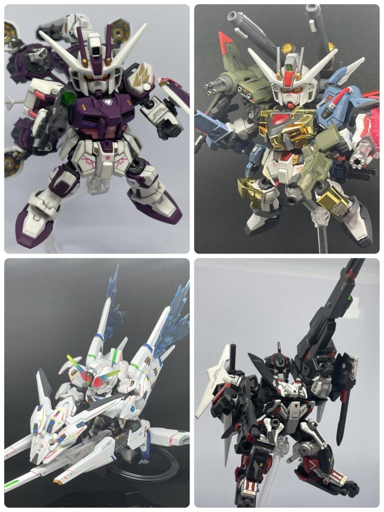 今年前半のモビリティジョイント達です。なんだかすでに懐かしいですねwガンバレル追加したストライク。全のっけしたパーフェクトストライク。箒にライドオンしたキャリバーン。エース機にしたかったジンクス。みんな試行錯誤しながら楽しめました。失敗が恐いので、必ず予備機を準備してから、思い切って改造するのが私流w来年も楽しく製作していきたいですね！皆様良いお年を！ 