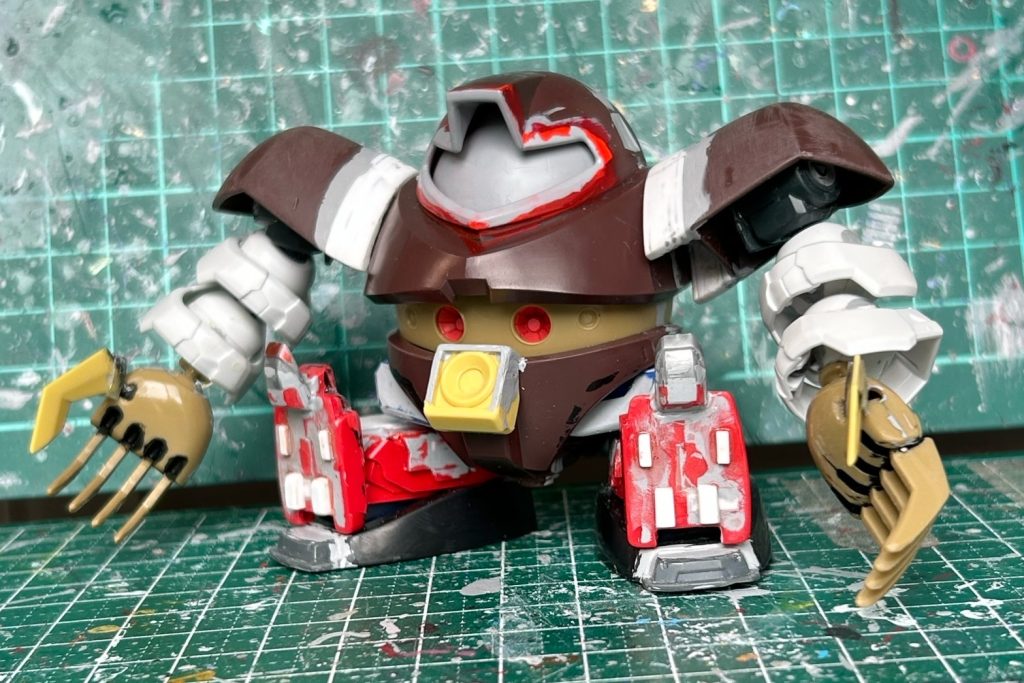 足はパーフェクトガンダム。腕は夏侯惇トールギスlllの肩＋張郃アルトロンガンダムのレッグアーマー。