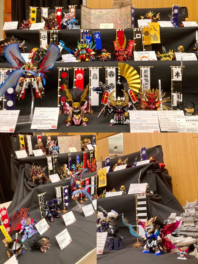 また9月後半に大阪で開催されたSDガンプラ愛好有志の皆様による展示会・KSD祭にて、「#決戦SD関ヶ原」コーナーとして参加者の皆様の作品と一緒に展示させて頂きました。