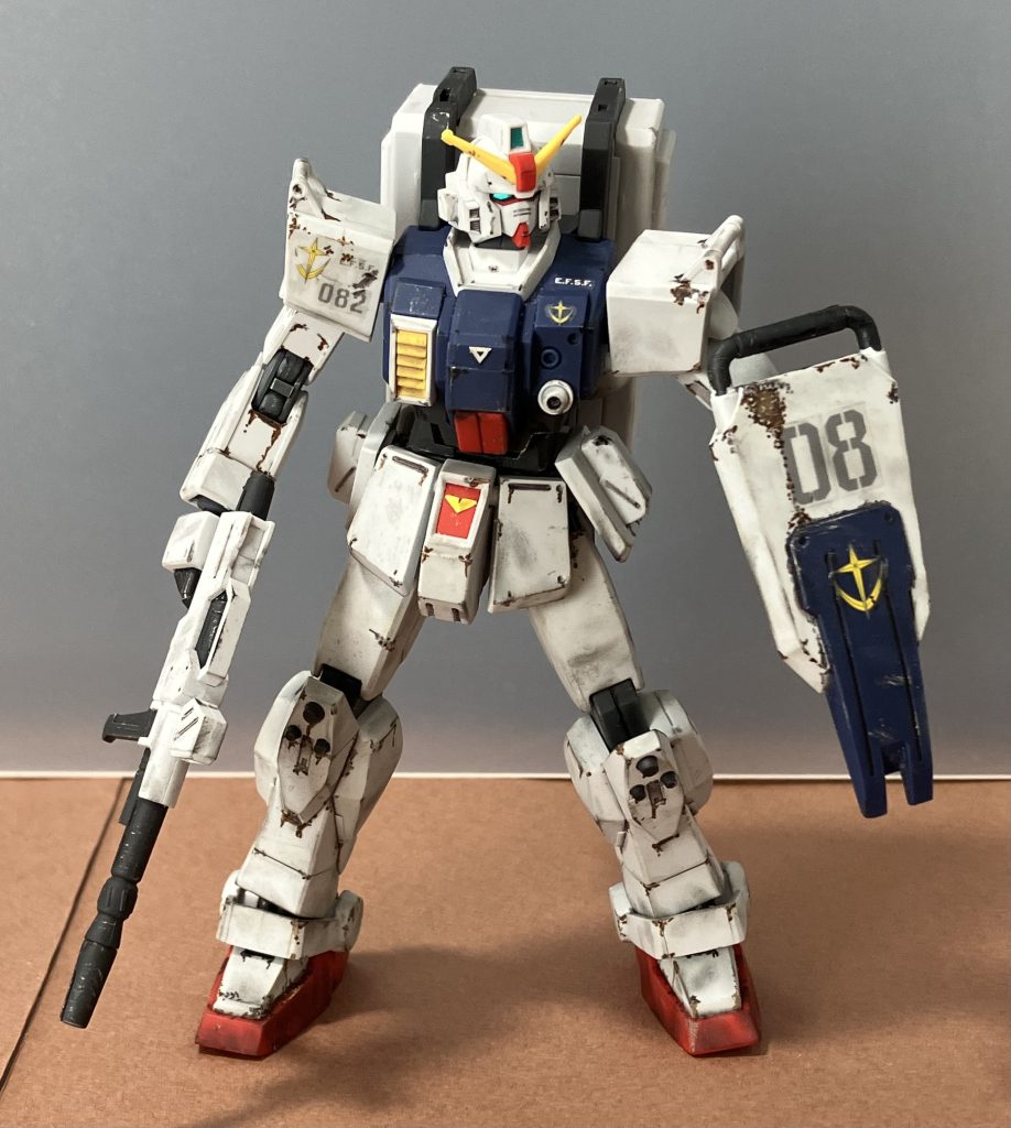 バックパックを背負ってもバランスよく立つことができます。よいキットですね！