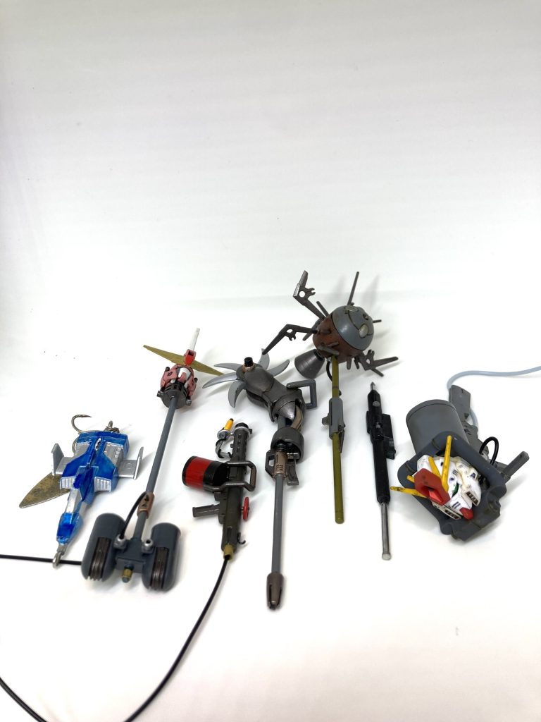 コアファイタールアーと自作武器 以上2024年に作ったガンプラ達でした。ご覧頂きありがとうございました！