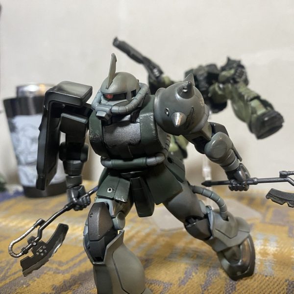 ザクII 一発勝負のライター炙り加工