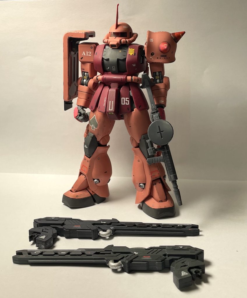 もちろん取れますよ♪ヴェルデバスターから拝借してます。ジオングレーとファントムグレーで塗装してます。