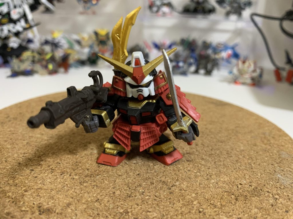 武者　正面種子島雷威銃、薙刀はコンバージから