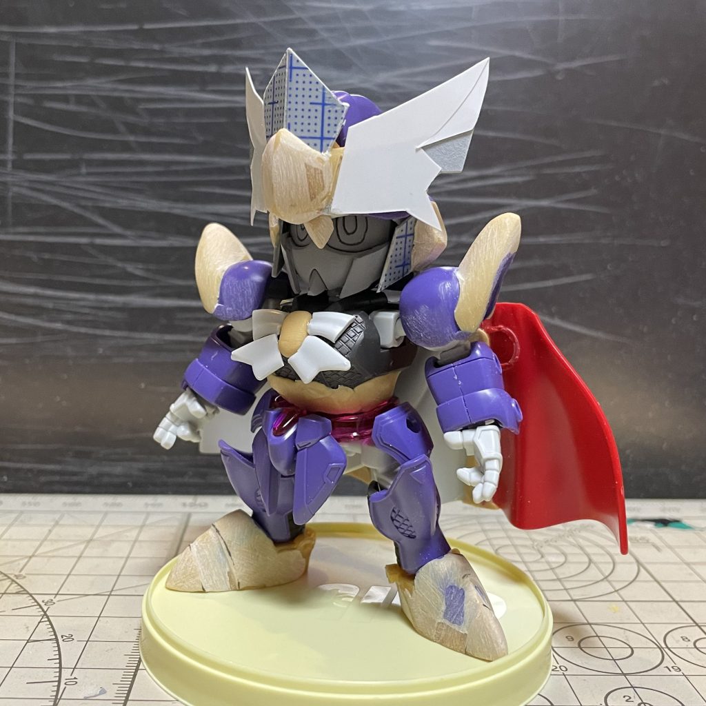 初期段階。額の形状が難しかったです。